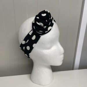 Haarband Polkadot zwart!