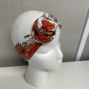 Haarband Grote bloemen oranje!