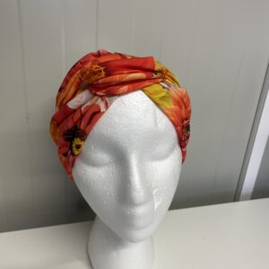 Haarband Geel/oranje bloemen!