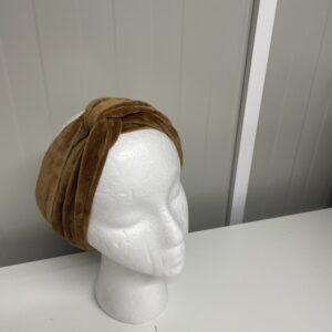 Haarband fluweel Camel