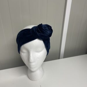 Haarband fluweel Donkerblauw!