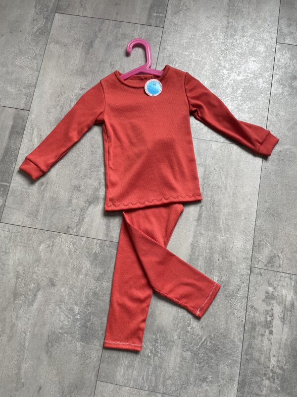 Setje legging en shirt ribtricot, maat 92/98