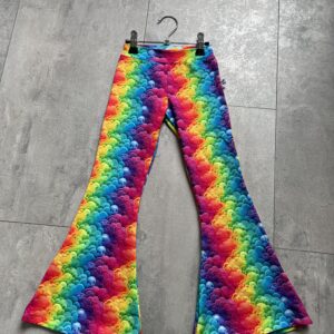 Flared broek Bubbly rainbow! Maat 128