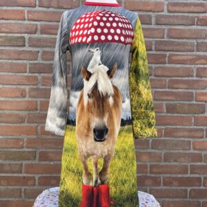 Jurk Paard en paraplu! Maat 128