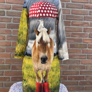 Jurk Paard en paraplu! Maat 134