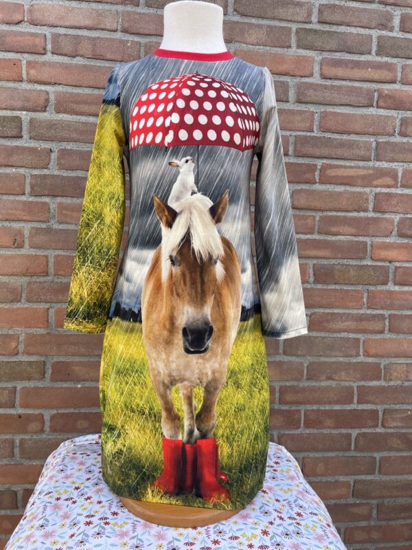 Jurk Paard en paraplu! Maat 134
