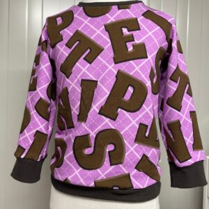 Sweater Chocoladeletters! Maat 98/104